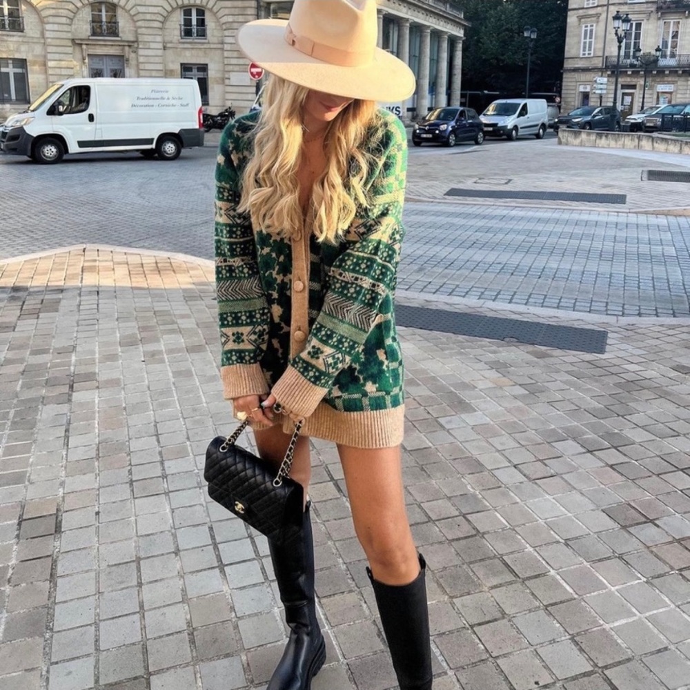 Zara Blogger Favorite Jacquard Cardigan - Picture 4 of 11